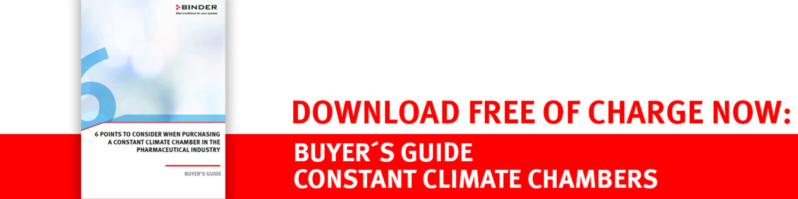 Download free of charge now - Buyer's Guide Constant climate chambers